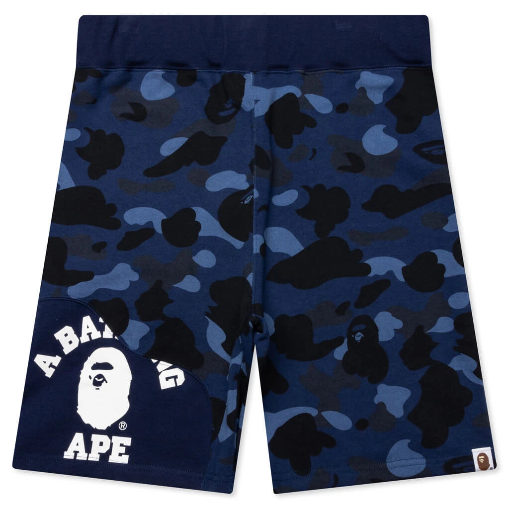 Color Camo Cutting Sweat Shorts - Navy 3 Color Camo Cutting Sweat Shorts - Navy