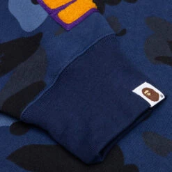 Color Camo Embroidery Shark Crewneck - Navy -Feature store A Bathing Ape Color Camo Embroidery Shark Crewneck Navy 001SWJ201003M NVY 04 17 23 Feature KN 5