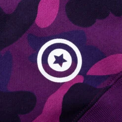 Color Camo Embroidery Shark Crewneck - Purple -Feature store A Bathing Ape Color Camo Embroidery Shark Crewneck Purple 001SWJ201003M PUR 05 22 23 Feature VR 8