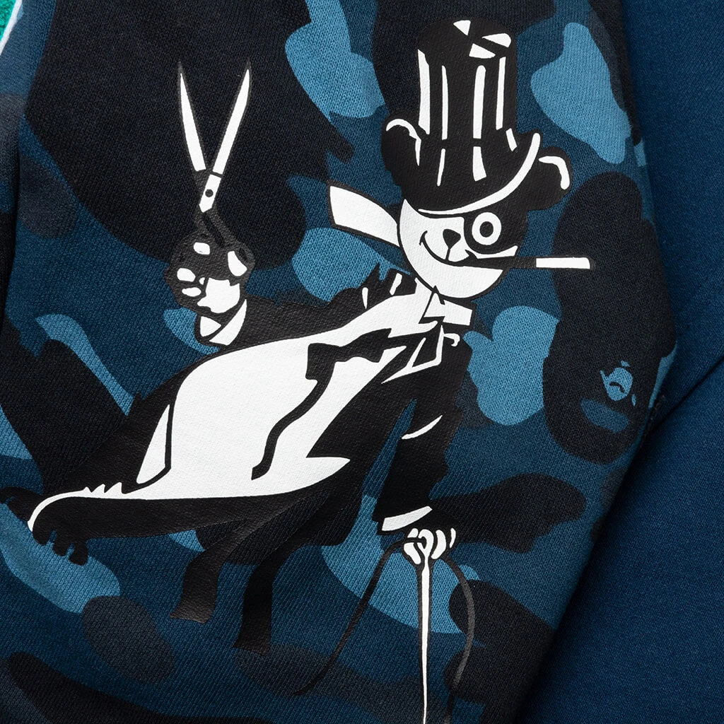 Color Camo Panda Full Zip Hoodie - Navy 6 Color Camo Panda Full Zip Hoodie - Navy - Image 4