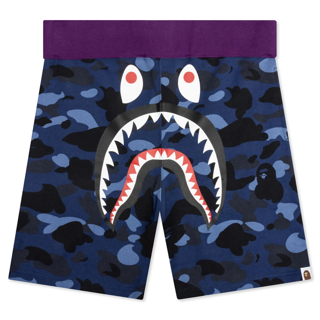 Crazy Camo Shark Sweat Shorts - Navy 3 Crazy Camo Shark Sweat Shorts - Navy
