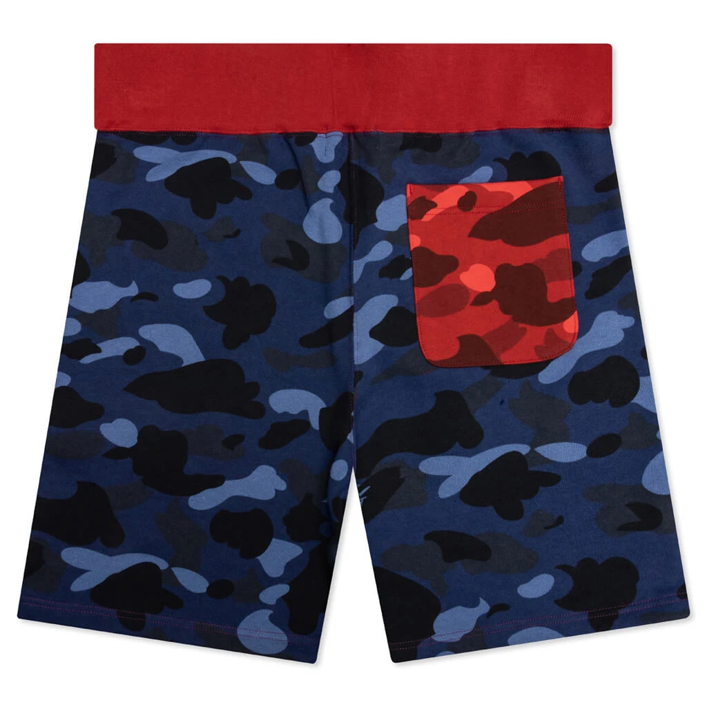 Crazy Camo Shark Sweat Shorts - Purple 4 Crazy Camo Shark Sweat Shorts - Purple - Image 2
