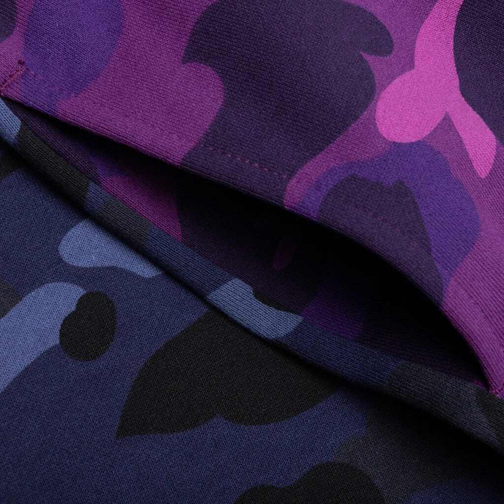 Crazy Camo Shark Sweat Shorts - Purple 7 Crazy Camo Shark Sweat Shorts - Purple - Image 5