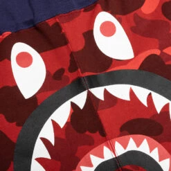 Crazy Camo Shark Sweat Shorts - Red -Feature store A Bathing Ape Crazy Camo Shark Sweat Shorts Red 001SPI201003M RED 01 03 23 Feature VR 6