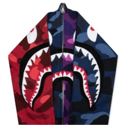 Crazy Shark Wide Fit Full Zip Double Hoodie - Multi -Feature store A Bathing Ape Crazy Shark Wide Fit Full Zip Double Hoodie Multi 001ZPI201001M MUL 01 03 23 Feature VR 13