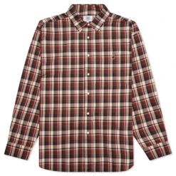 Mini Bape Check Loose Fit Shirt - Red