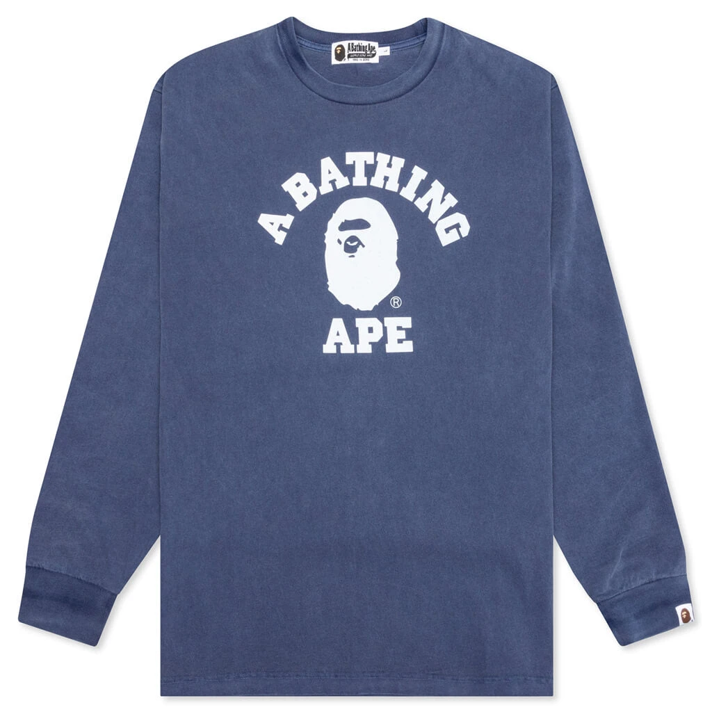Overdye College L/S Tee - Navy 3 Overdye College L/S Tee - Navy
