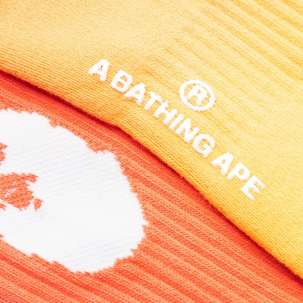 A Bathing Ape Gradation Socks - Orange 4 A Bathing Ape Gradation Socks - Orange - Image 2