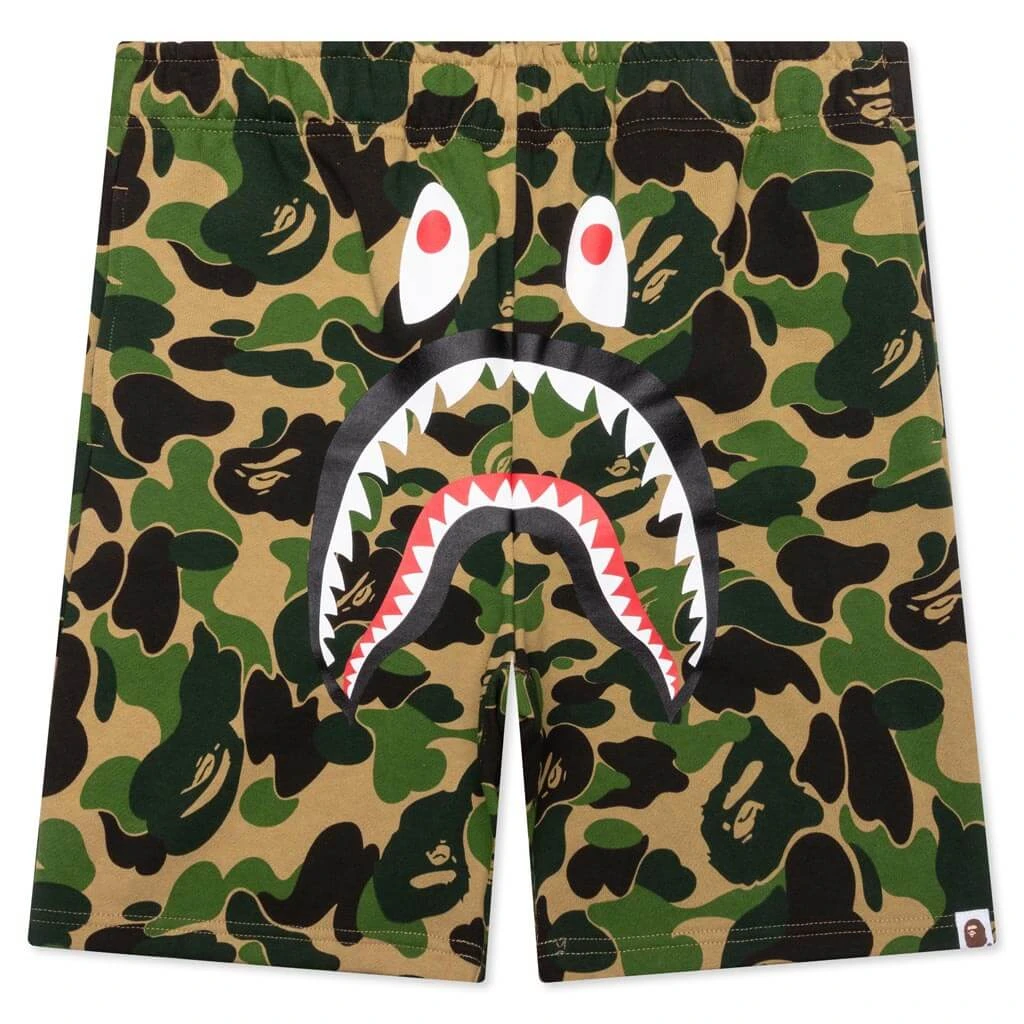 ABC Camo Shark Sweat Shorts - Green 3 ABC Camo Shark Sweat Shorts - Green