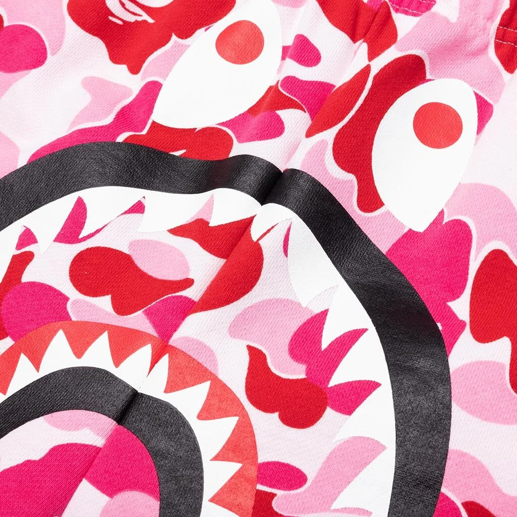 ABC Camo Shark Sweat Shorts - Pink 7 ABC Camo Shark Sweat Shorts - Pink - Image 5