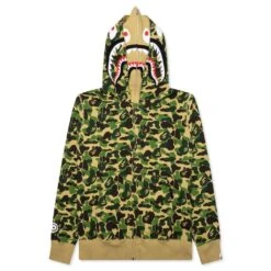 Abc Camo Double Shark Full Zip Hoodie - Green