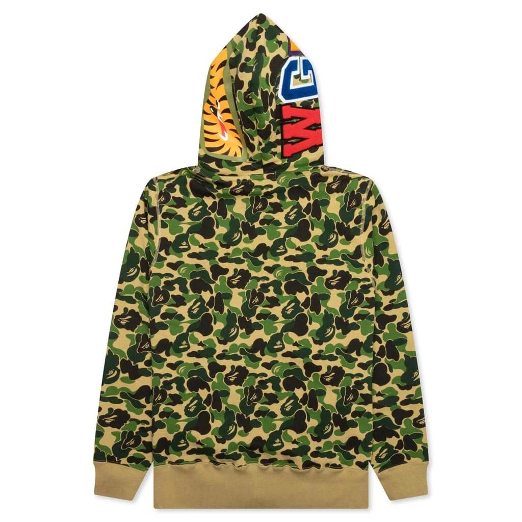 Abc Camo Double Shark Full Zip Hoodie - Green 4 Abc Camo Double Shark Full Zip Hoodie - Green - Image 2
