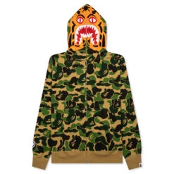 Abc Camo Tiger Full Zip Hoodie - Green