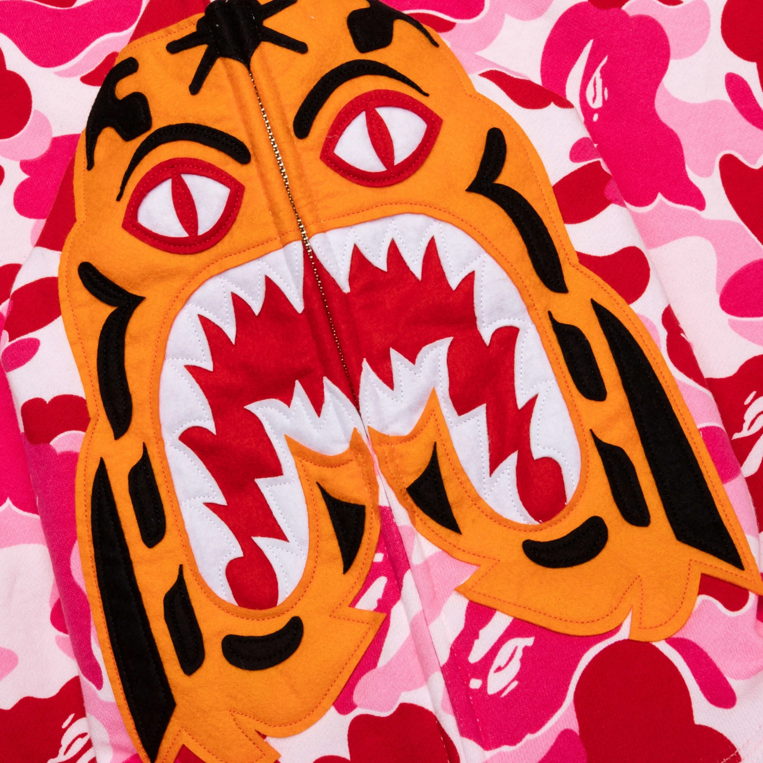 Abc Camo Tiger Full Zip Hoodie - Pink 5 Abc Camo Tiger Full Zip Hoodie - Pink - Image 3