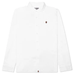 Ape Head One Point Oxford Shirt - White