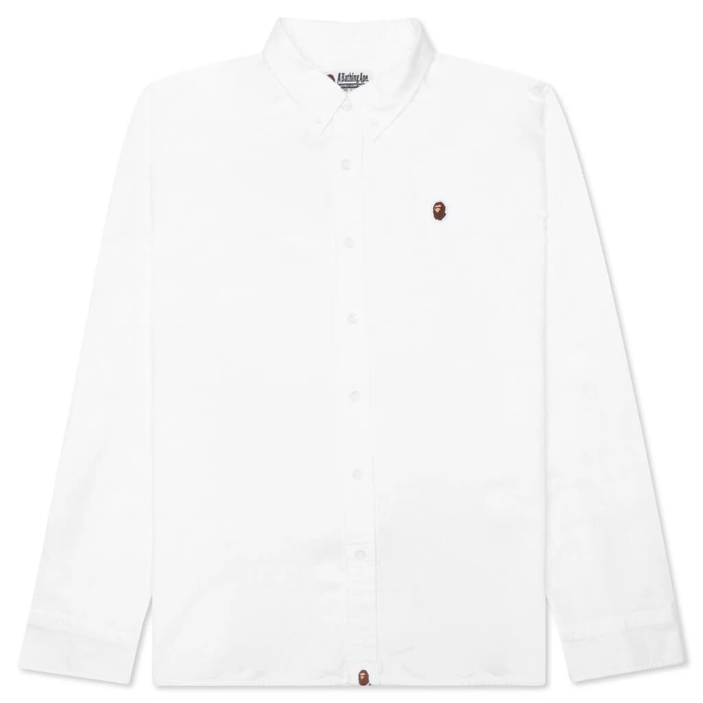 Ape Head One Point Oxford Shirt - White 3 Ape Head One Point Oxford Shirt - White