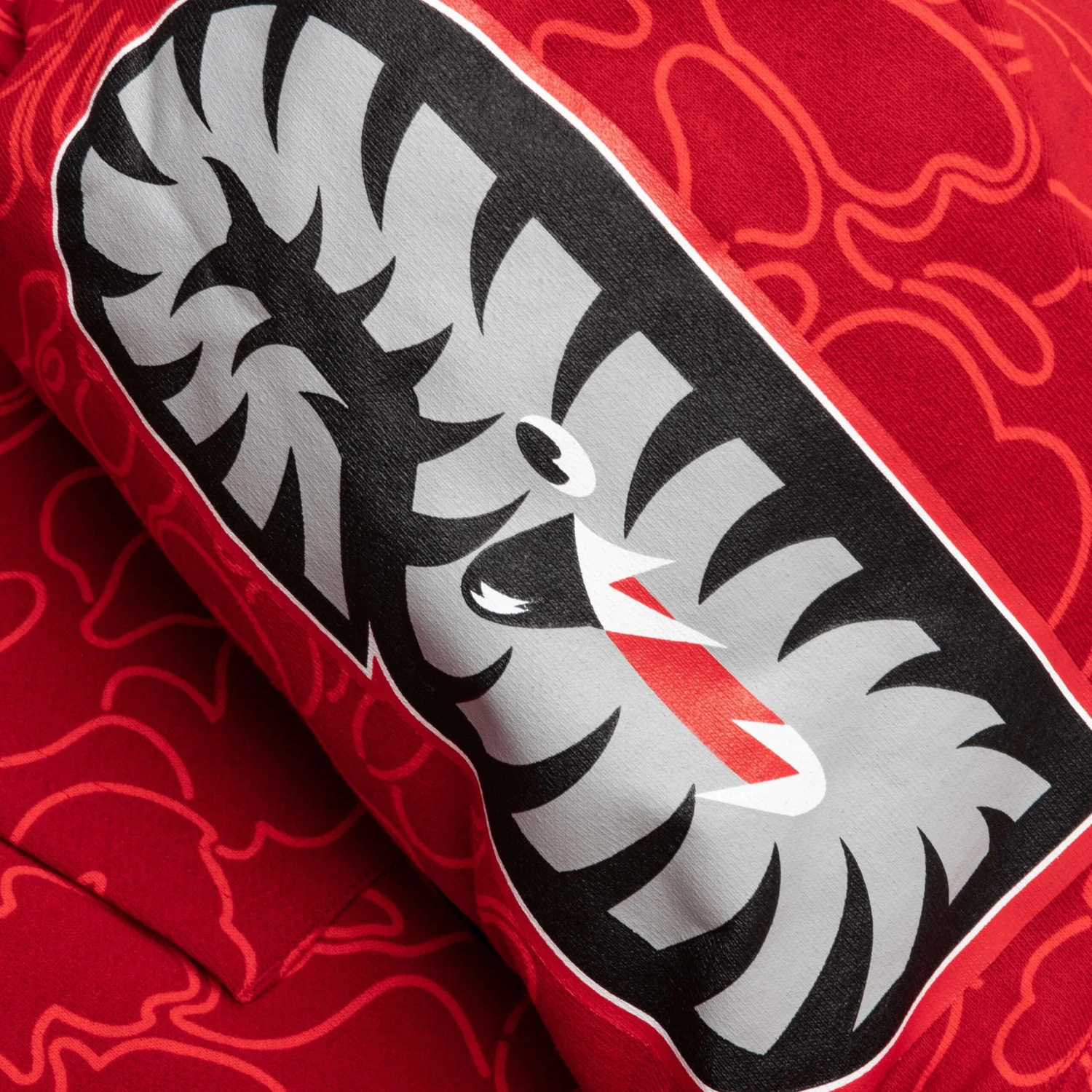 Bape 30th Anniversary Line Camo Shark Full Zip Hoodie - Red 9 Bape 30th Anniversary Line Camo Shark Full Zip Hoodie - Red - Image 7