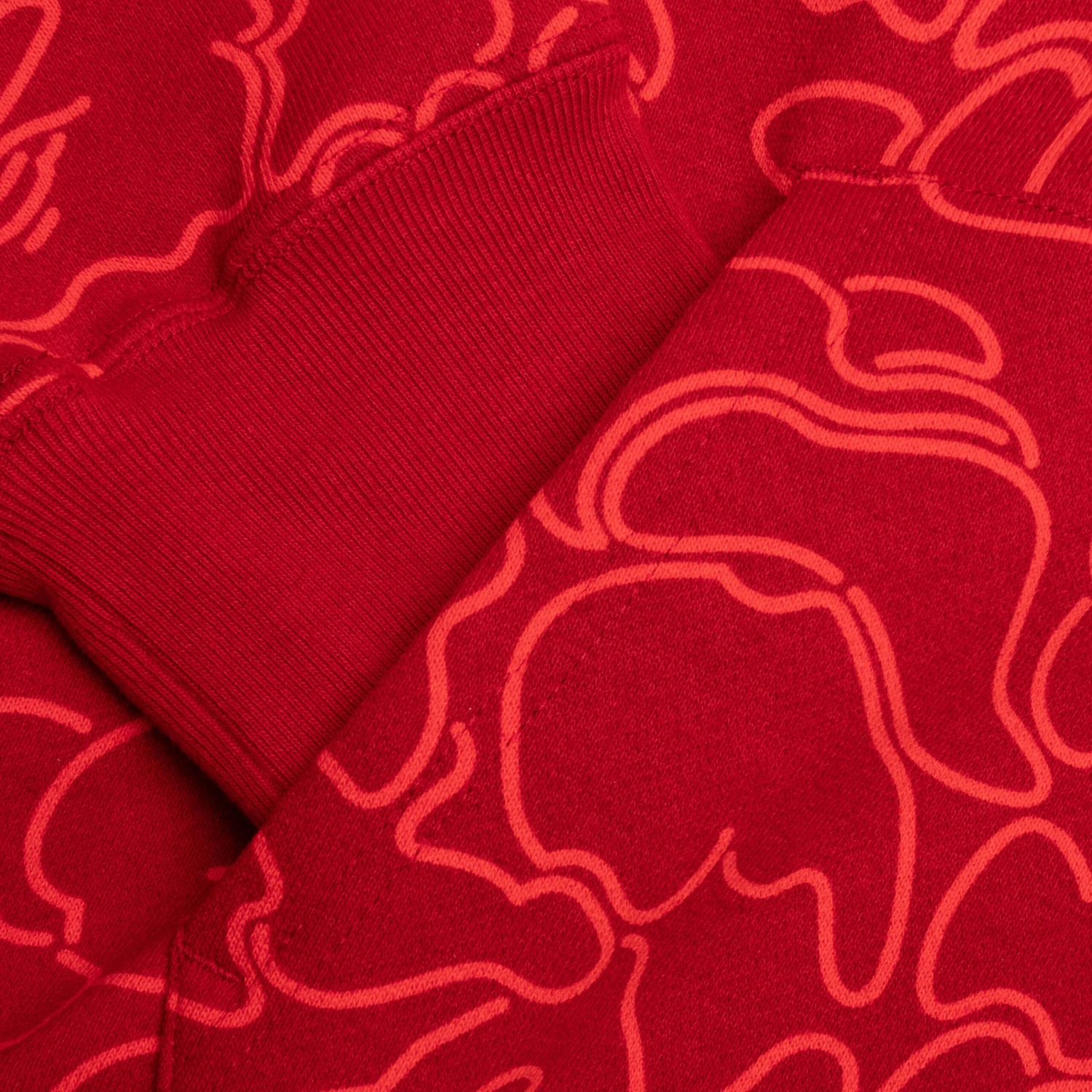 Bape 30th Anniversary Line Camo Shark Full Zip Hoodie - Red 7 Bape 30th Anniversary Line Camo Shark Full Zip Hoodie - Red - Image 5