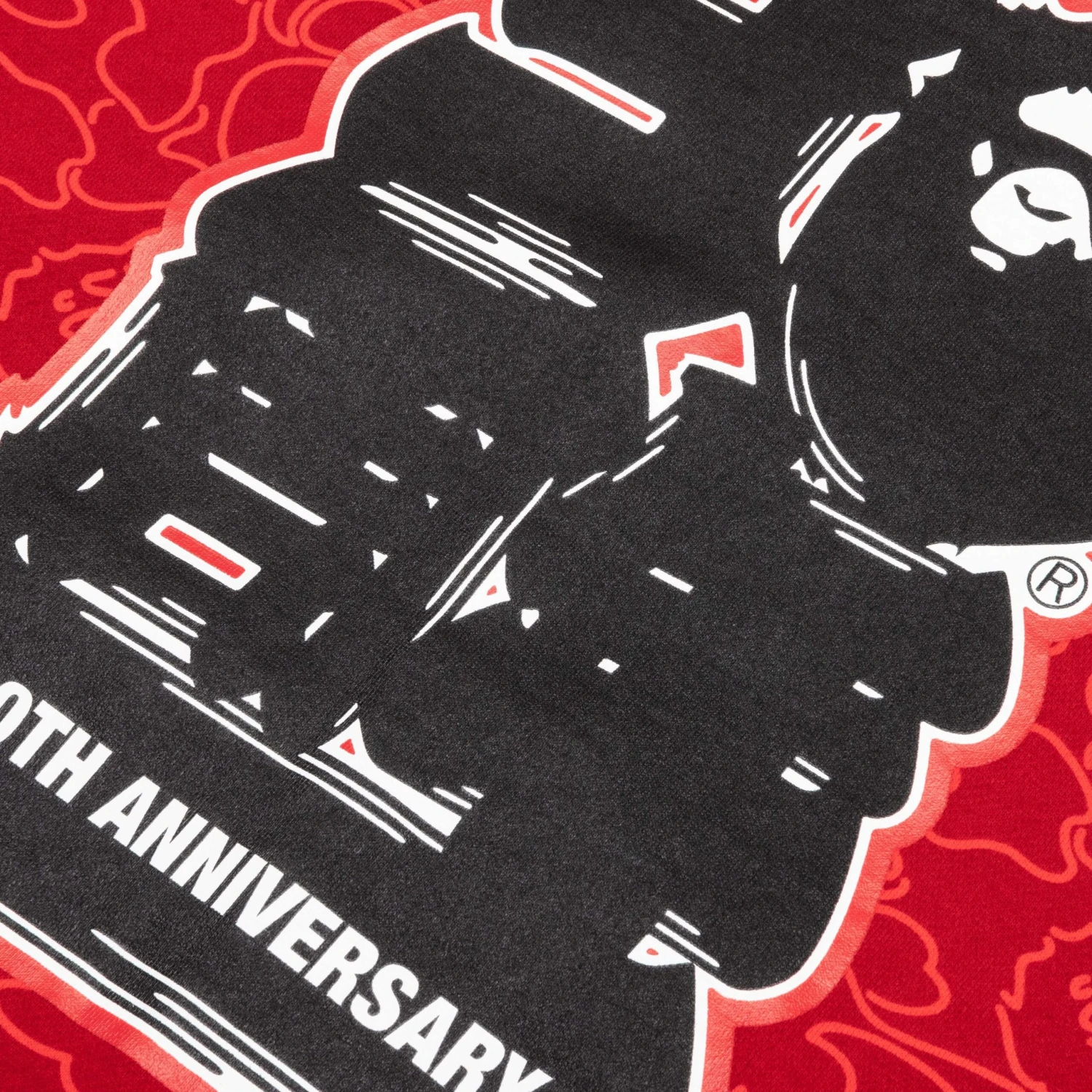 Bape 30th Anniversary Line Camo Shark Full Zip Hoodie - Red 10 Bape 30th Anniversary Line Camo Shark Full Zip Hoodie - Red - Image 8