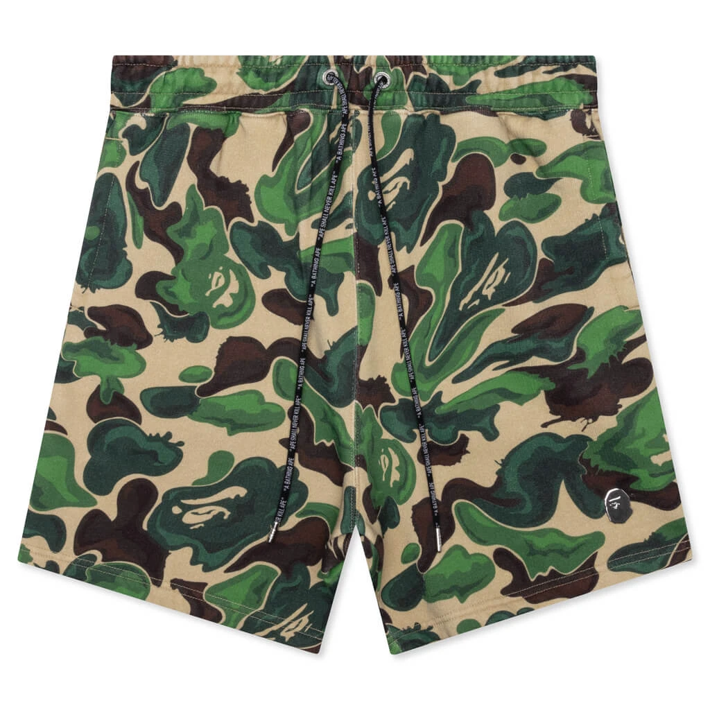 Bape Art Camo Sweat Shorts - Green 3 Bape Art Camo Sweat Shorts - Green