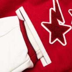 Bape Multi Motif Varsity Jacket - Red 14 Bape Multi Motif Varsity Jacket - Red -Feature store Bape Multi Motif Varsity Jacket M Red 001HJJ801001M 12 07 23 Feature KN 10