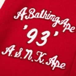 Bape Multi Motif Varsity Jacket - Red 12 Bape Multi Motif Varsity Jacket - Red -Feature store Bape Multi Motif Varsity Jacket M Red 001HJJ801001M 12 07 23 Feature KN 11