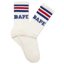 Bape Stripe Socks - Blue/Red