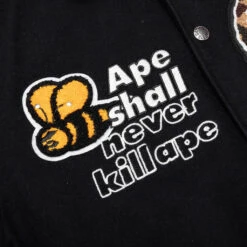 Bape Varsity Jacket - Black -Feature store Bape Varsity Jacket Black 001HJK301002M BLK 02 15 24 Feature KN 8