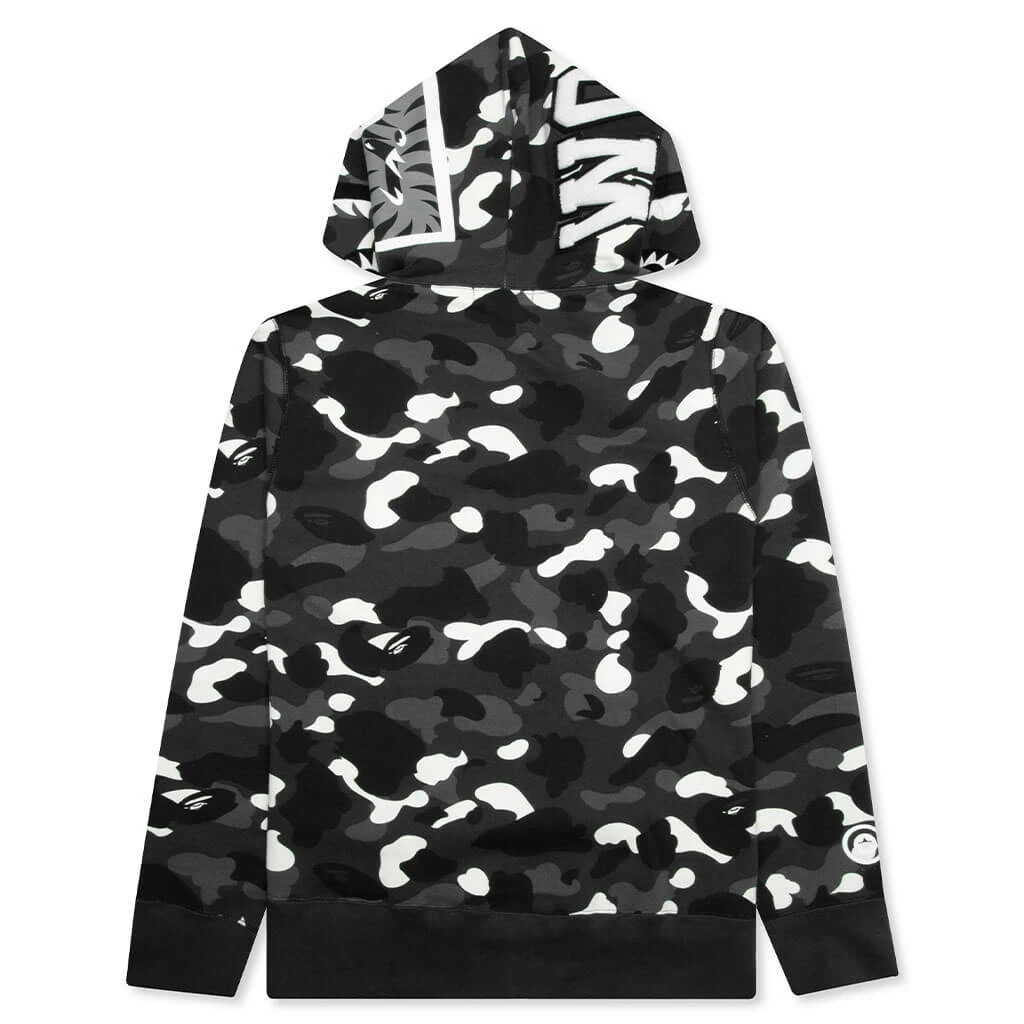 City Camo Shark Full Zip Hoodie - Black 4 City Camo Shark Full Zip Hoodie - Black - Image 2