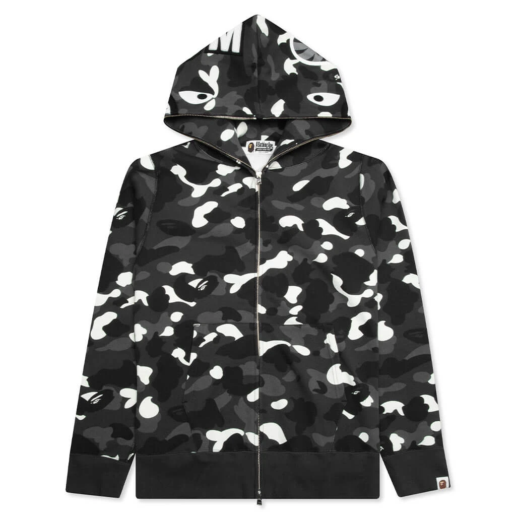 City Camo Shark Full Zip Hoodie - Black 3 City Camo Shark Full Zip Hoodie - Black