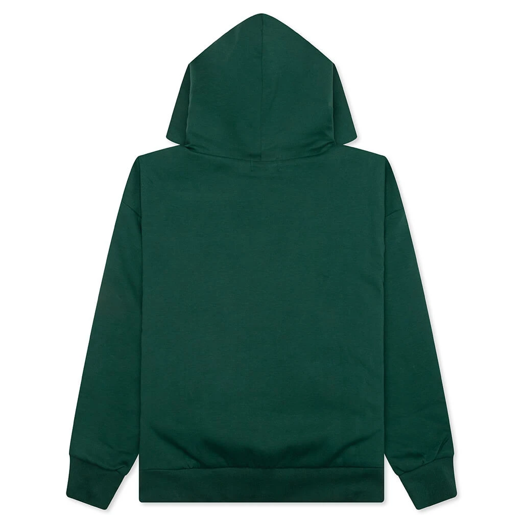 College Puffy Relaxed Fit Pullover Hoodie - Green 4 College Puffy Relaxed Fit Pullover Hoodie - Green - Image 2
