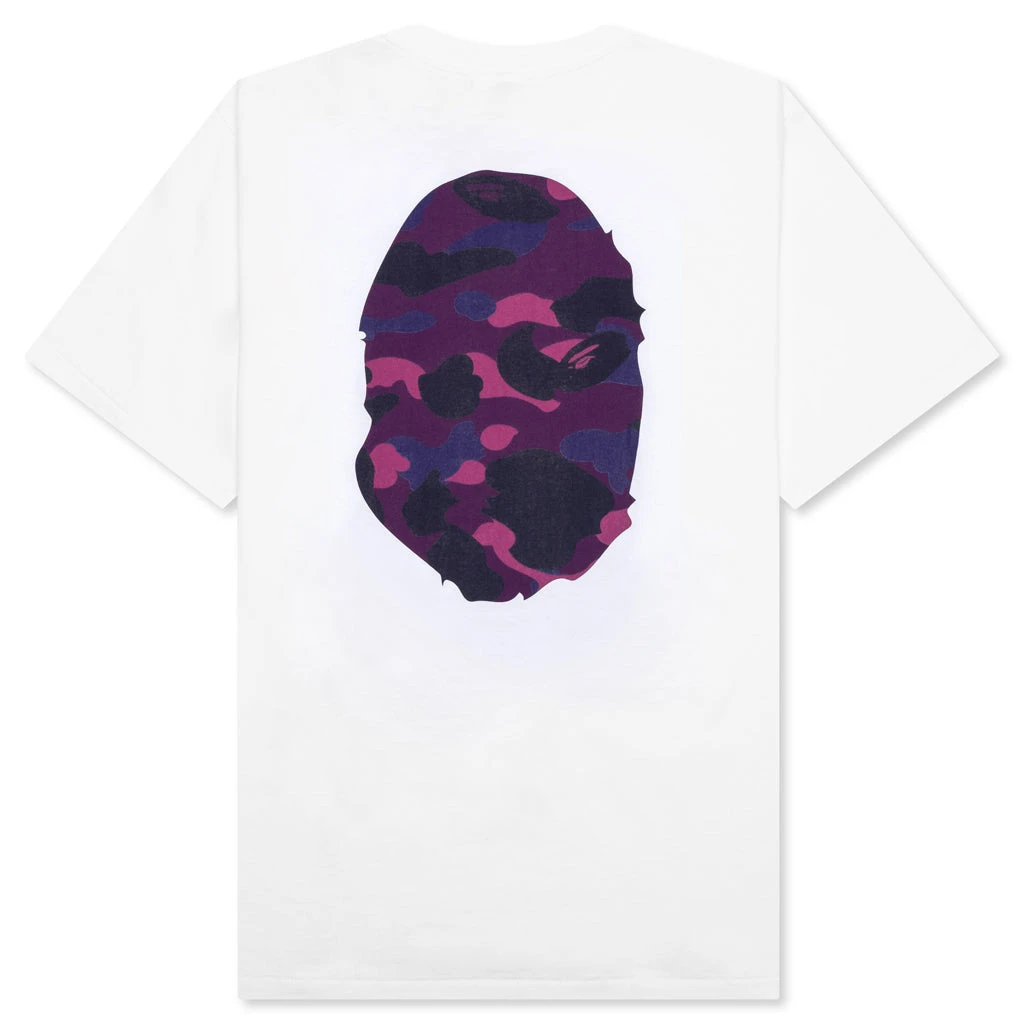 Color Camo Big Ape Head Tee - White/Purple 4 Color Camo Big Ape Head Tee - White/Purple - Image 2