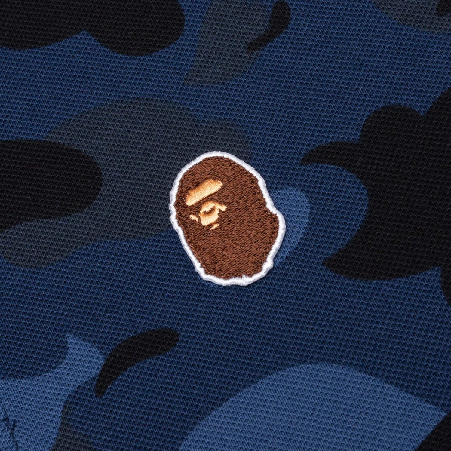 Color Camo Large Ape Head Relaxed Fit Polo Shirt - Navy 6 Color Camo Large Ape Head Relaxed Fit Polo Shirt - Navy - Image 4