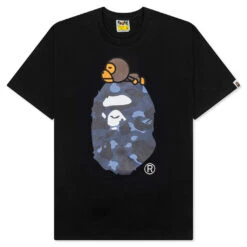Color Camo Milo On Big Ape Tee - Black/Navy