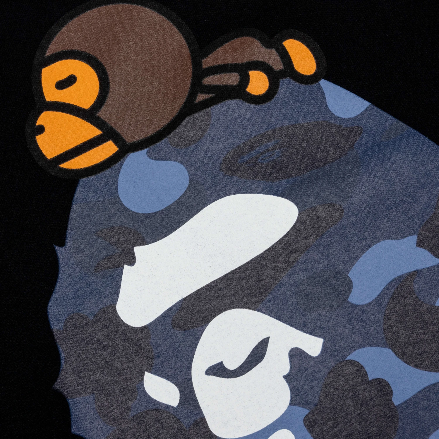 Color Camo Milo On Big Ape Tee - Black/Navy 6 Color Camo Milo On Big Ape Tee - Black/Navy - Image 4
