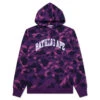 Color Camo Pullover Hoodie - Purple