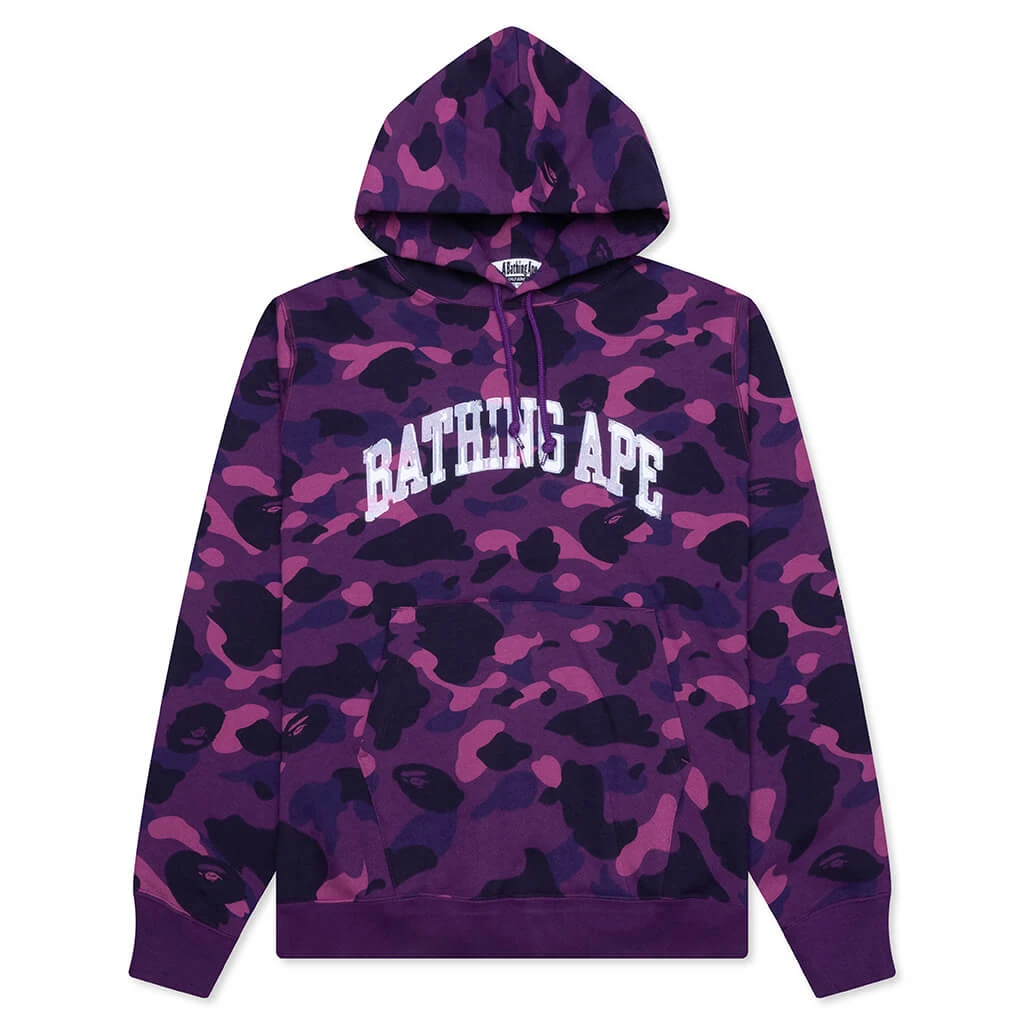 Color Camo Pullover Hoodie - Purple 3 Color Camo Pullover Hoodie - Purple