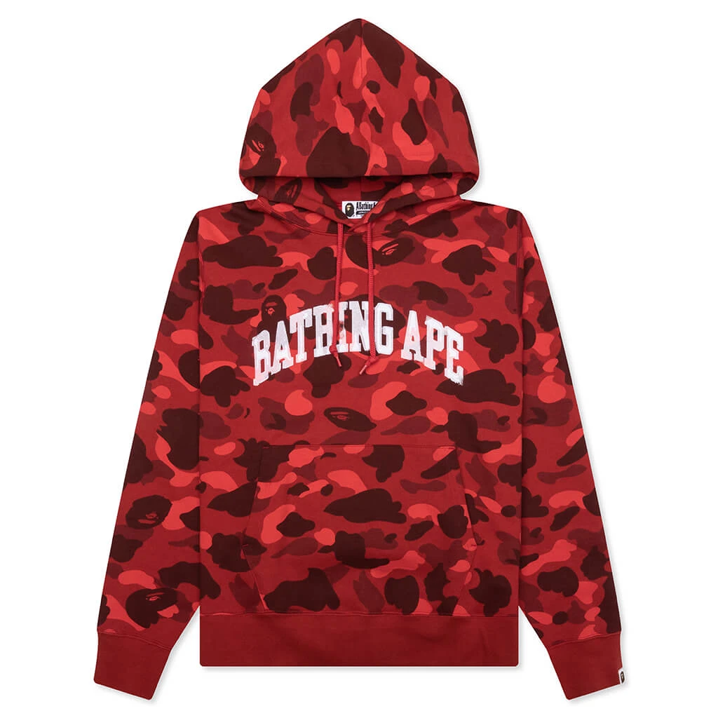 Color Camo Pullover Hoodie - Red 3 Color Camo Pullover Hoodie - Red