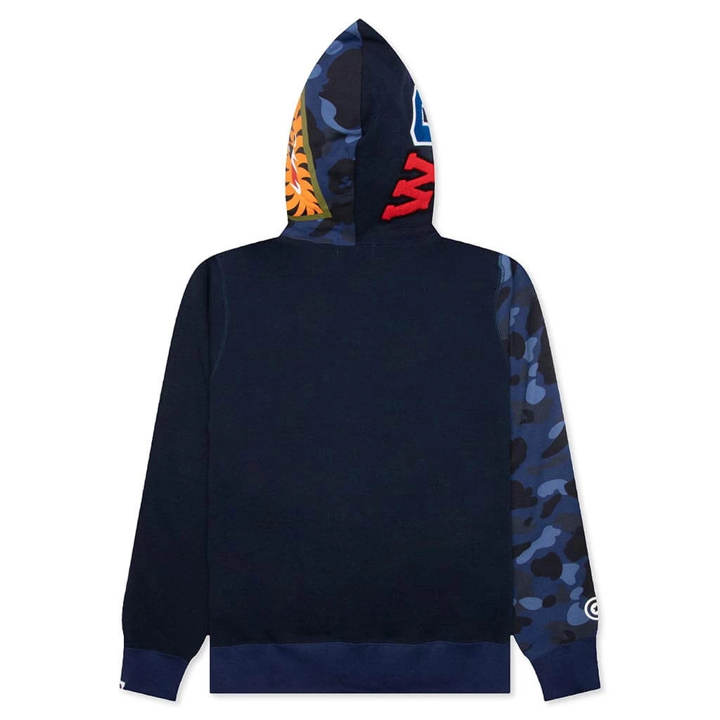Color Camo Shark Full Zip Hoodie - Navy 4 Color Camo Shark Full Zip Hoodie - Navy - Image 2