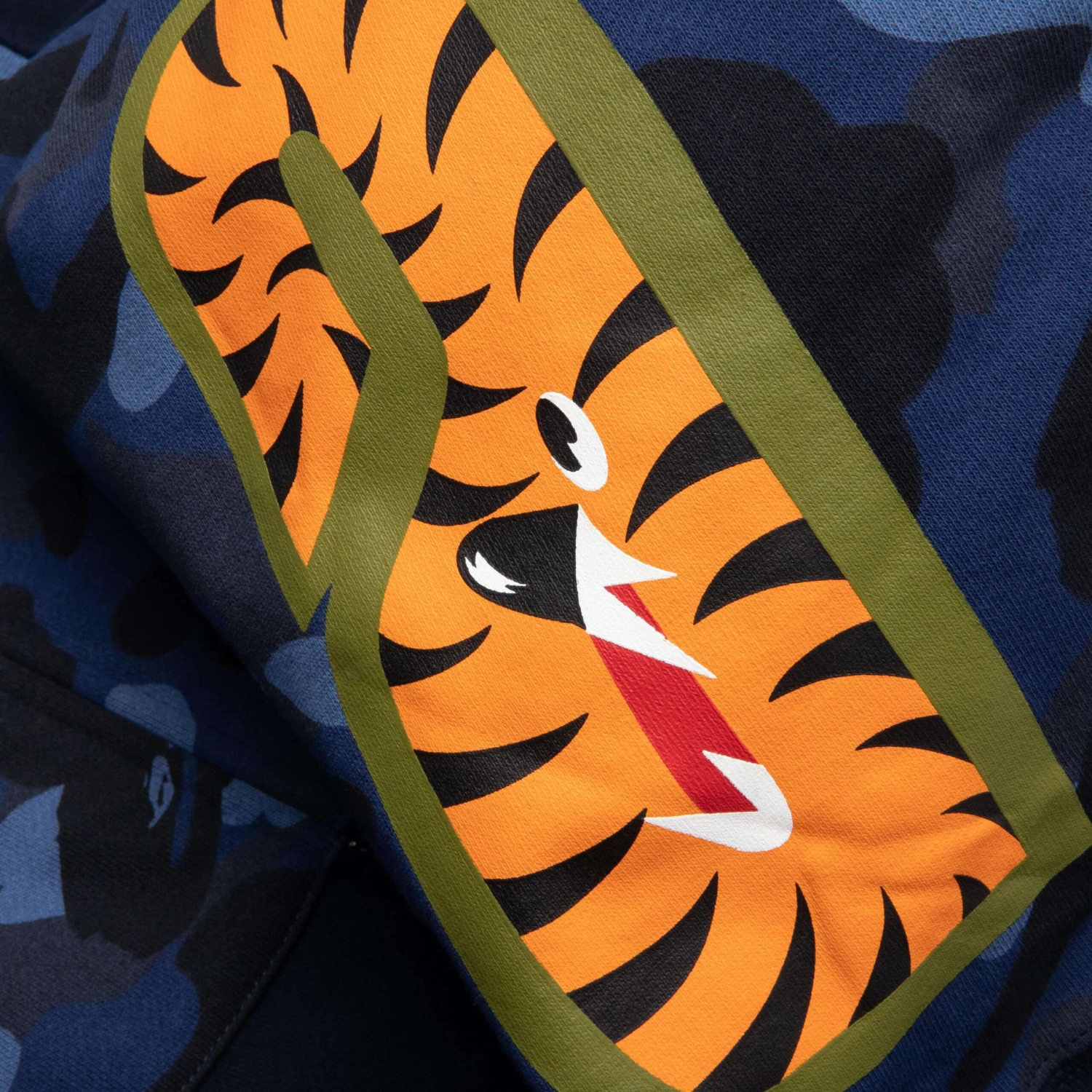 Color Camo Shark Full Zip Hoodie - Navy 8 Color Camo Shark Full Zip Hoodie - Navy - Image 6