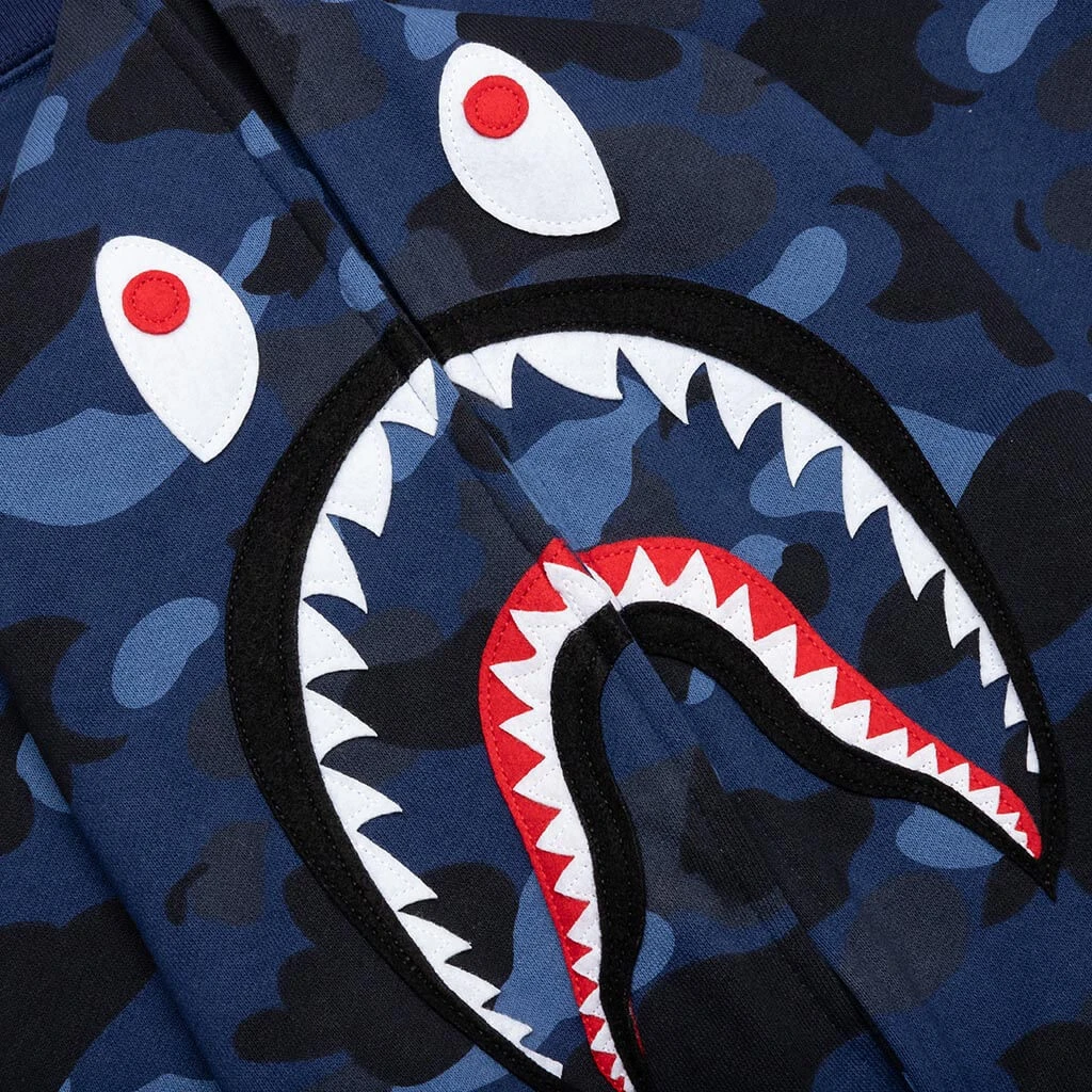 Color Camo Shark Pullover Hoodie - Navy 5 Color Camo Shark Pullover Hoodie - Navy - Image 3
