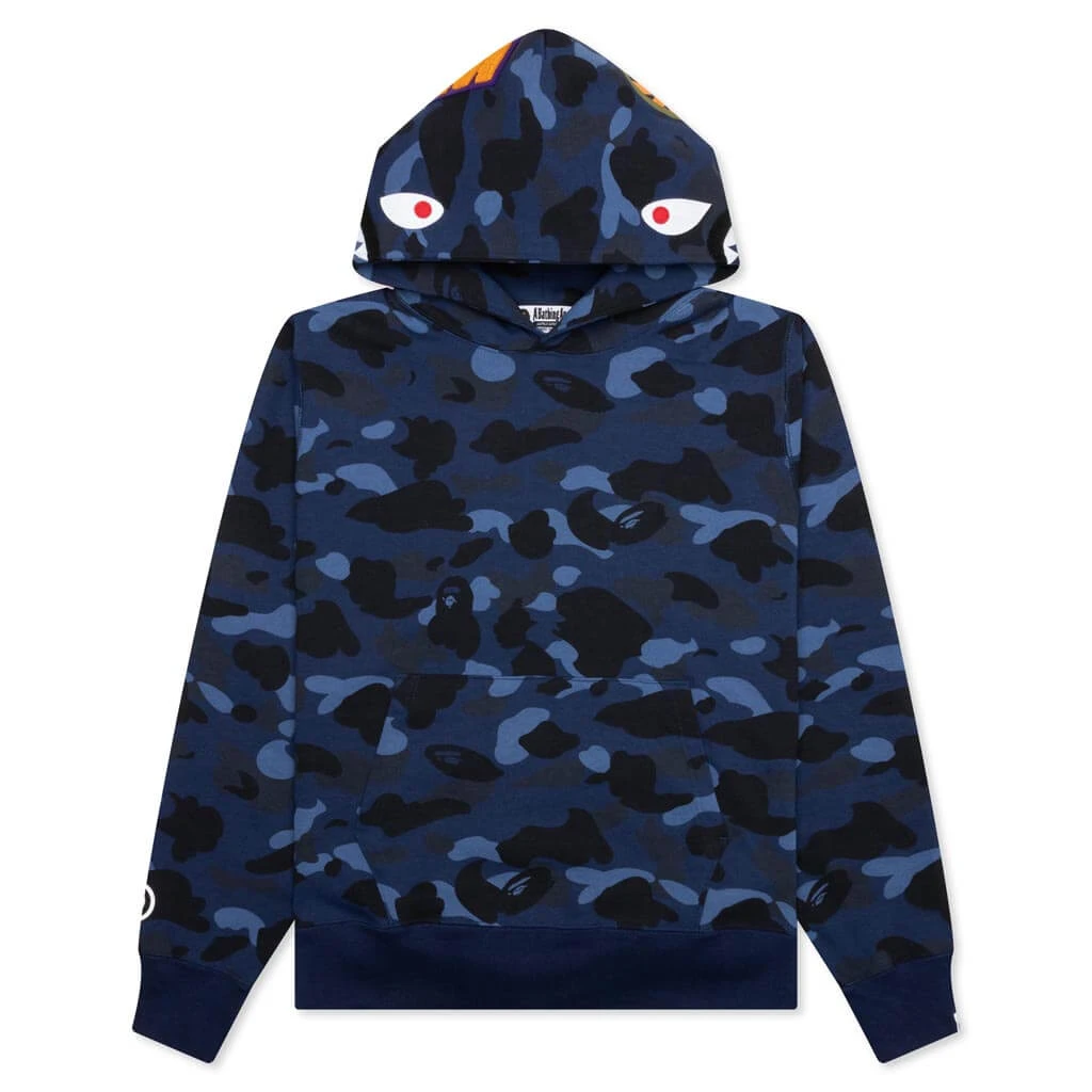 Color Camo Shark Pullover Hoodie - Navy 3 Color Camo Shark Pullover Hoodie - Navy