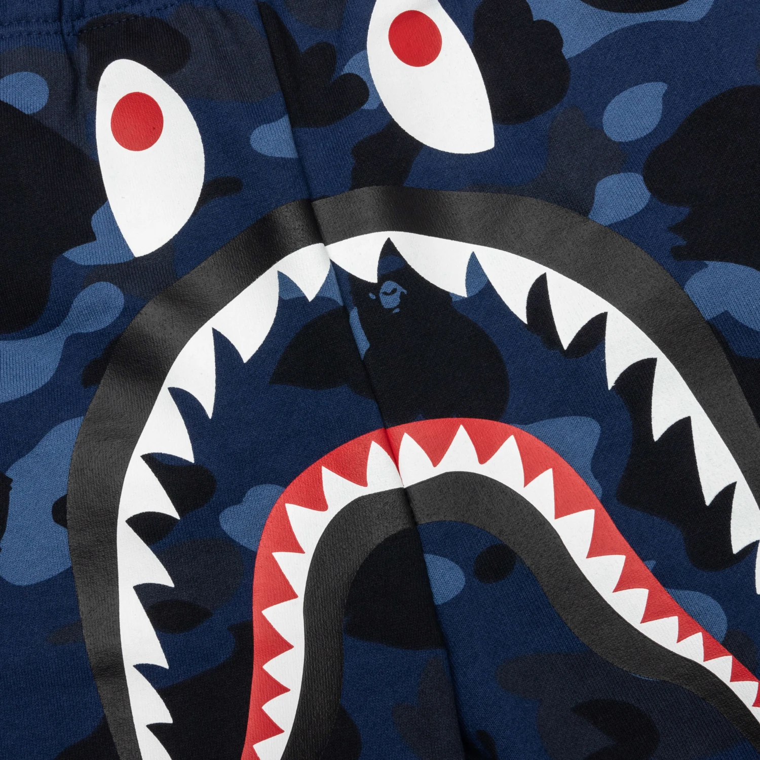 Color Camo Shark Sweat Shorts - Navy 5 Color Camo Shark Sweat Shorts - Navy - Image 3