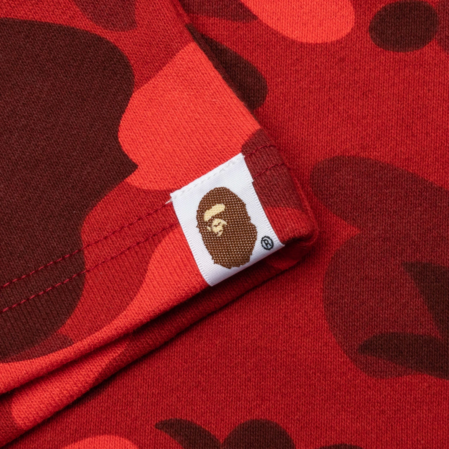 Color Camo Shark Sweat Shorts - Red 7 Color Camo Shark Sweat Shorts - Red - Image 5