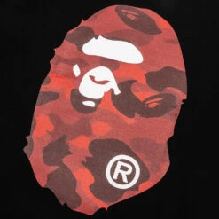 Color Camo Big Ape Head Tee - Black/Red -Feature store Color Camo Shark Tee Black Red 001TEK301018M BLKRED 08 13 24 Feature JP 6