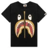 Kid's Color Camo Shark Tee - Black/Red