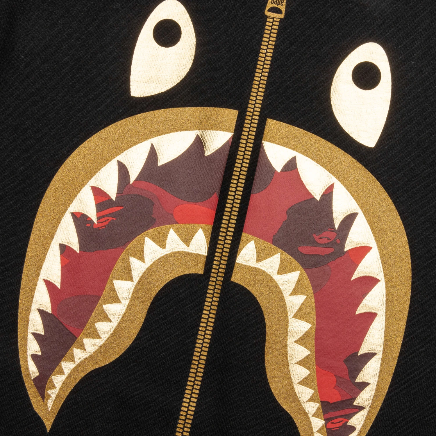 Kid's Color Camo Shark Tee - Black/Red 5 Kid's Color Camo Shark Tee - Black/Red - Image 3