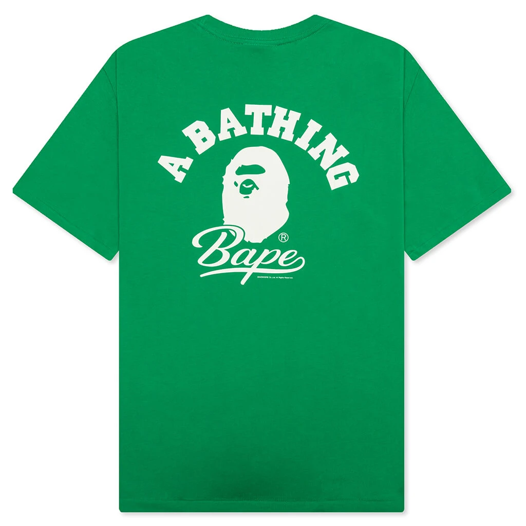 Cursive College Logo Relaxed Fit Tee - Green 4 Cursive College Logo Relaxed Fit Tee - Green - Image 2