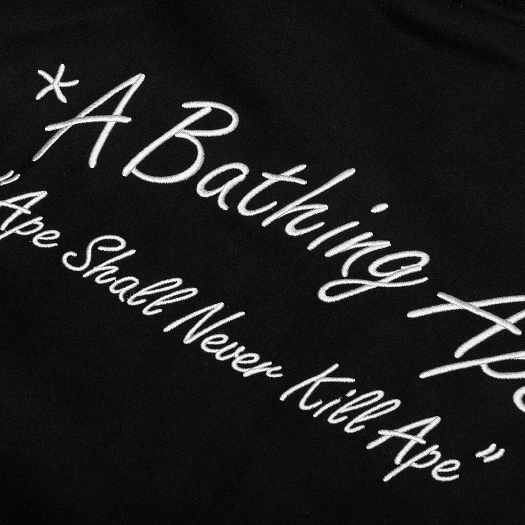 Embroidery Varsity Jacket - Black 8 Embroidery Varsity Jacket - Black - Image 6