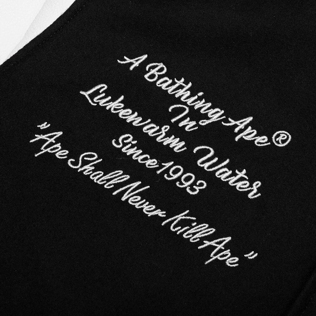 Embroidery Varsity Jacket - Black 6 Embroidery Varsity Jacket - Black - Image 4